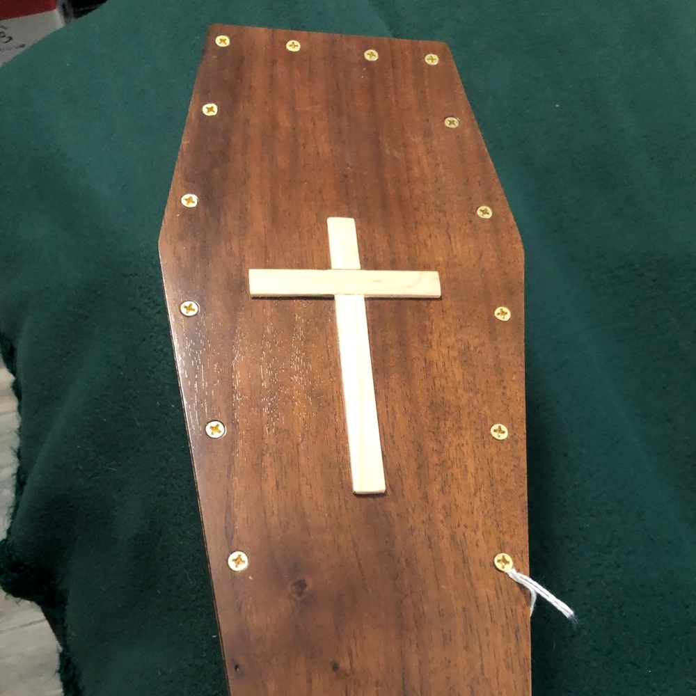 Black Walnut Crematory Urn.Handcrafted out of milled  tree off our farm .